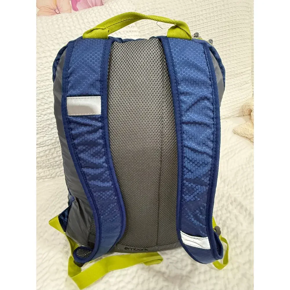 Embark Backpack Laptop School Travel Hiking Navy Lime Multi Pocket Target 18in L